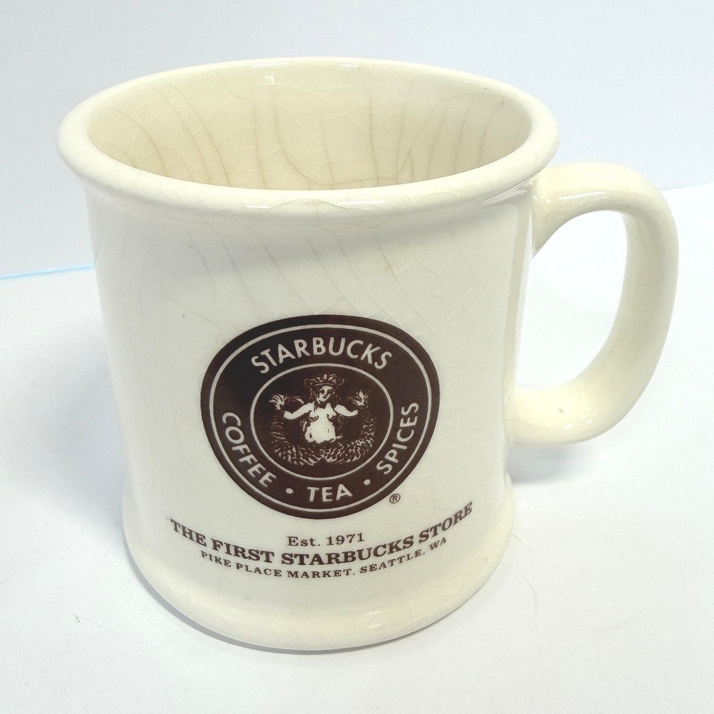 Starbucks Pike Place Market Seattle First Store 1971 Brown Siren Logo Mug USA